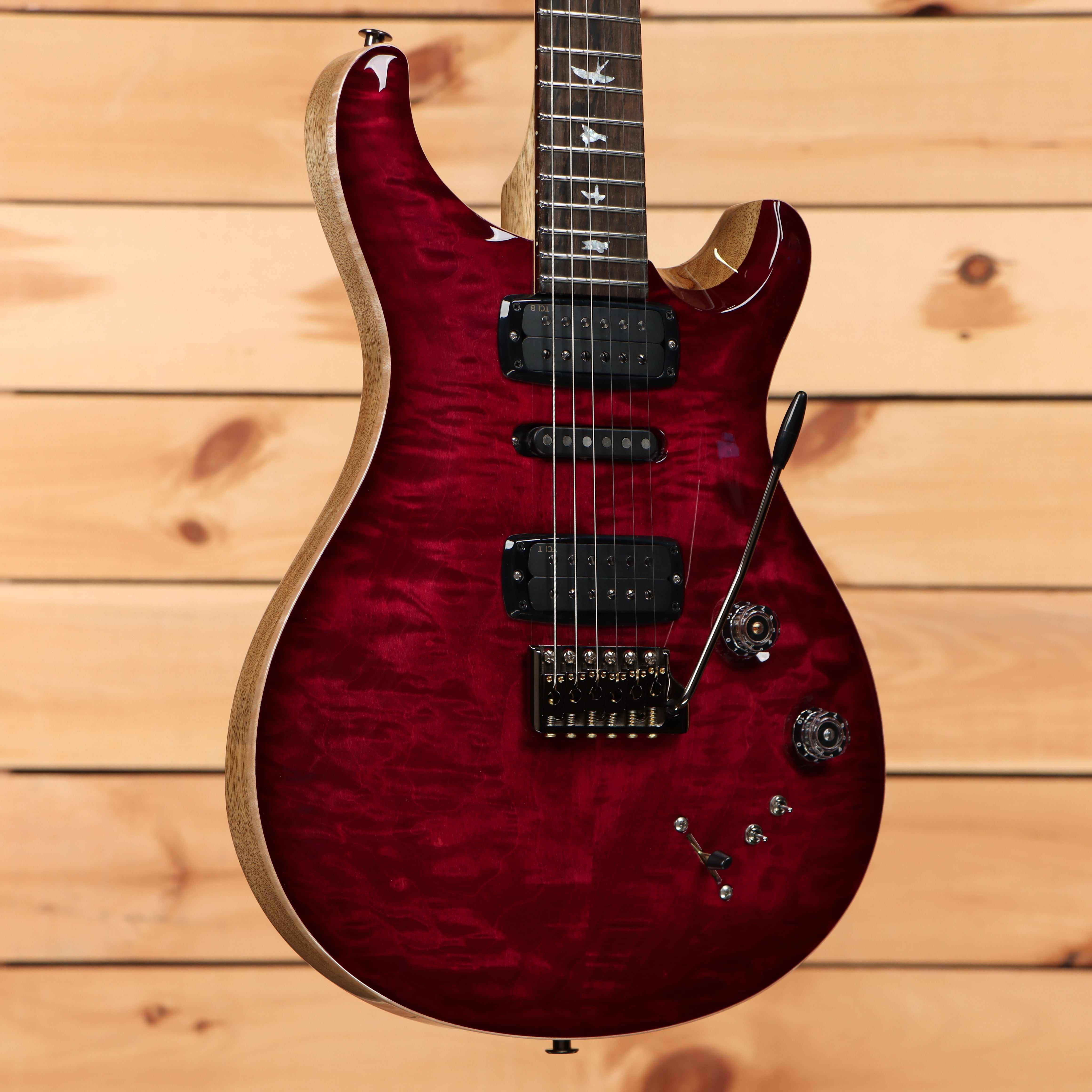Paul Reed Smith Modern Eagle V Wood Library electric guitar Angry Larry Quilt with humbucker pickups