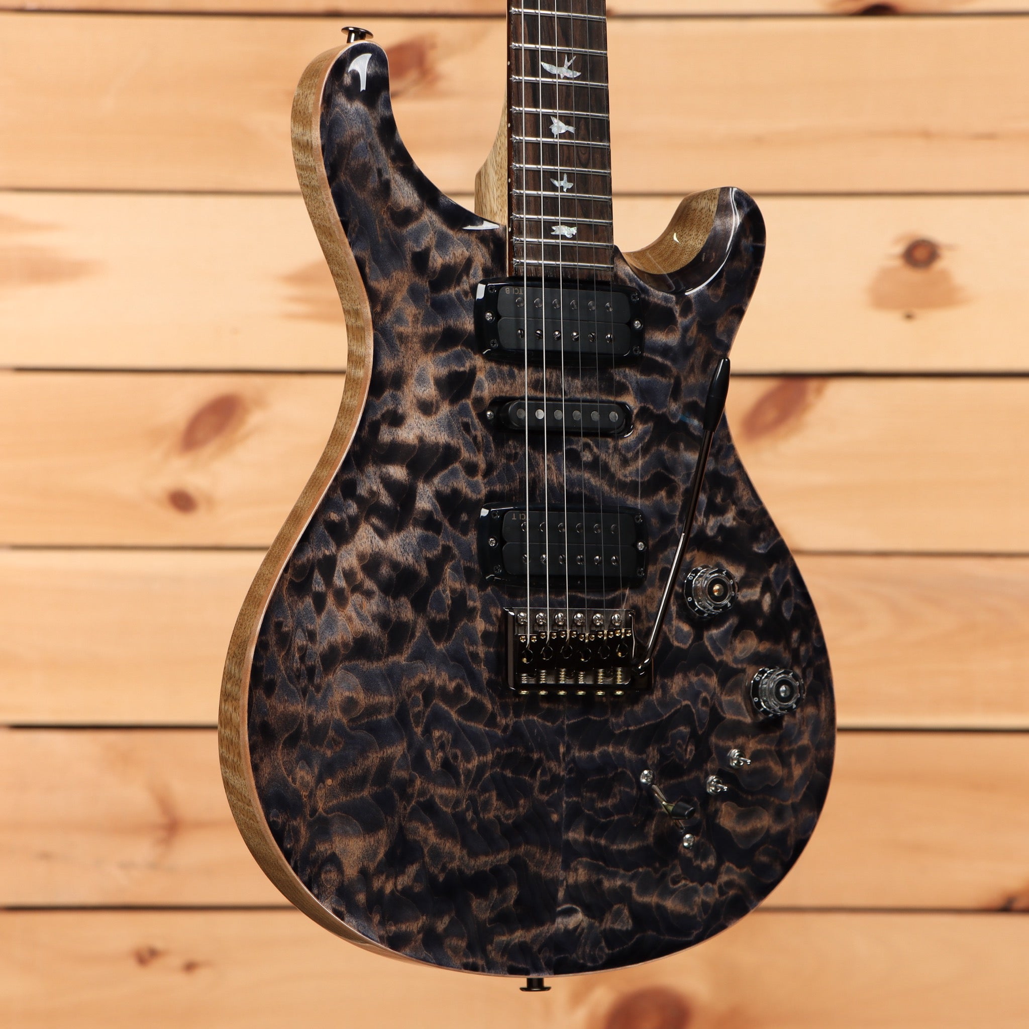 Paul Reed Smith Modern Eagle V Wood Library electric guitar Charcoal Quilt with quilted maple top