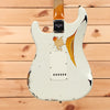 Fender Custom Shop 1960 Stratocaster Heavy Relic - Aged Olympic White over 3-Color Sunburst