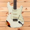 Fender Custom Shop 1960 Stratocaster Heavy Relic - Aged Olympic White over 3-Color Sunburst