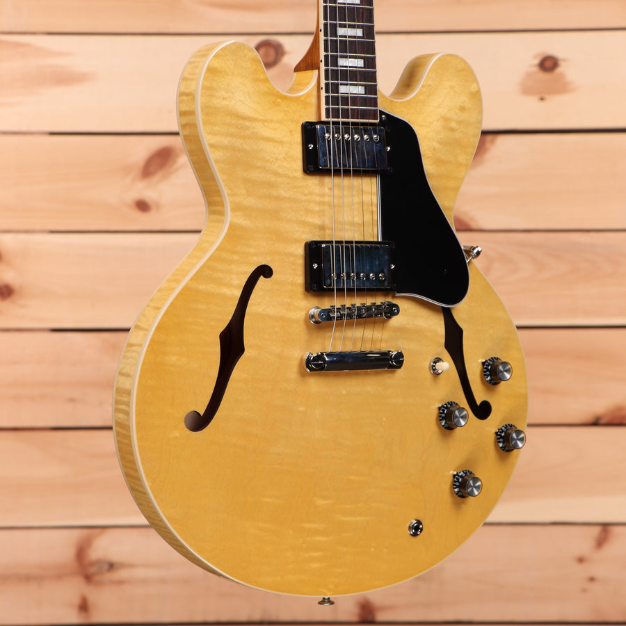 Gibson ES-335 semi-hollow electric guitar Antique Natural with dual humbuckers and f-holes