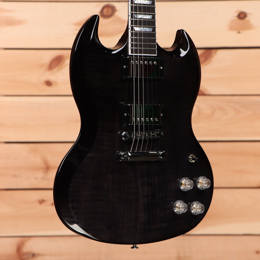 Gibson SG Modern electric guitar Trans Black Fade with dual humbucker pickups