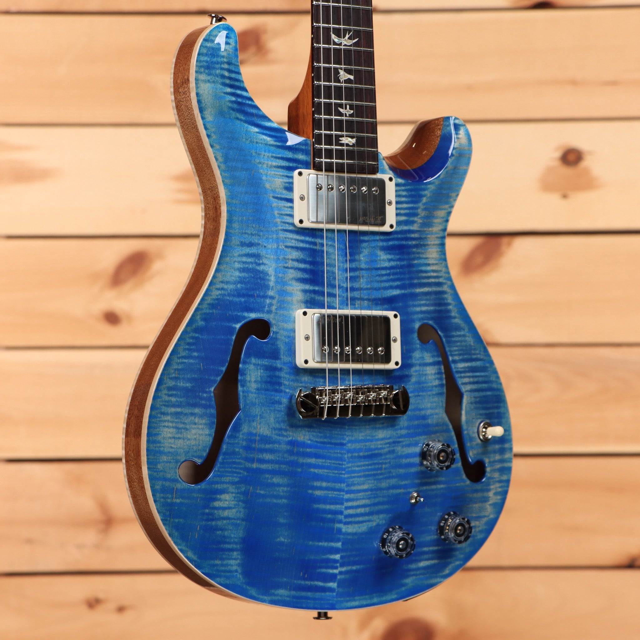 Paul Reed Smith Hollowbody II Piezo semi-hollow electric guitar Faded Whale Blue with flamed maple top