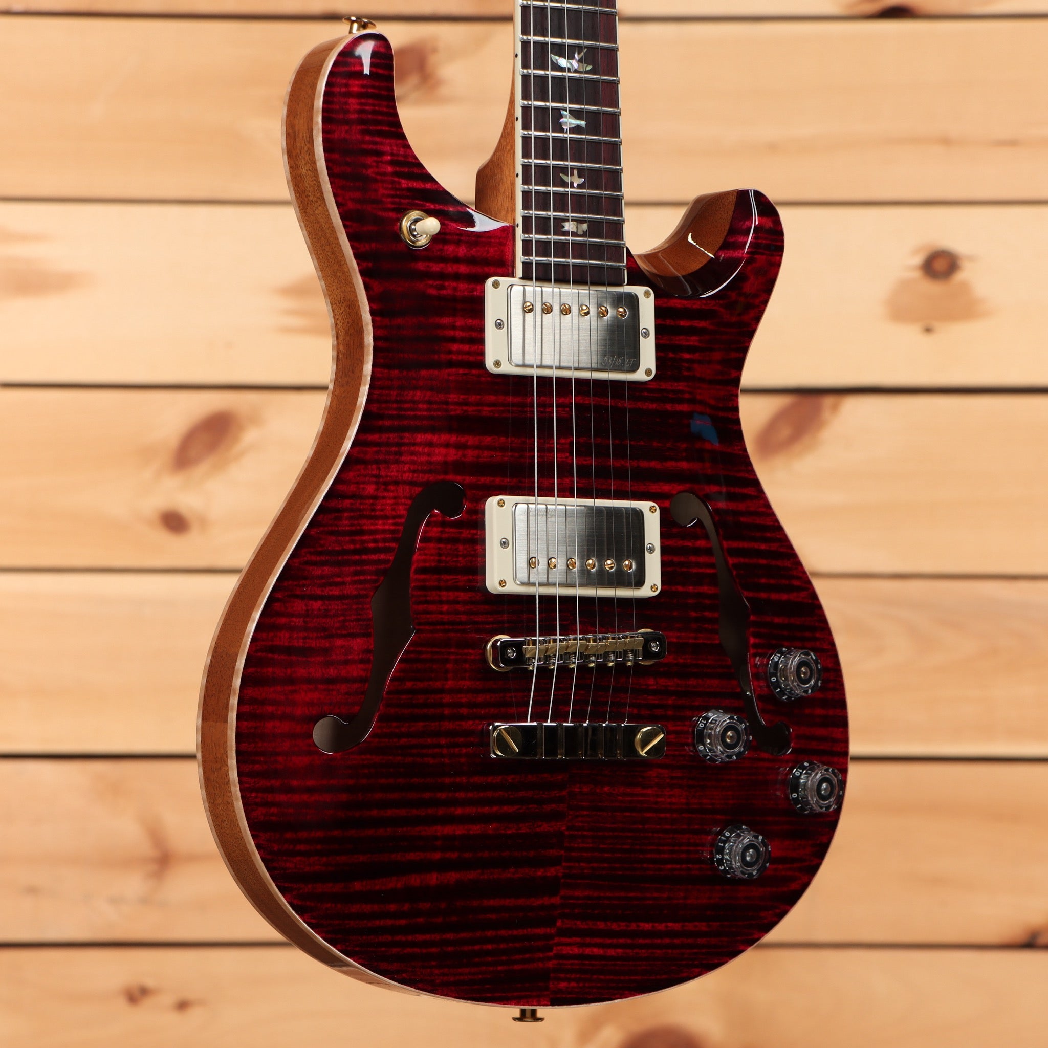 Paul Reed Smith McCarty 594 Hollowbody II semi-hollow electric guitar red tiger flame maple top with dual humbuckers