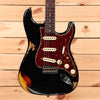 Fender Custom Shop Limited 1961 Stratocaster Heavy Relic - Aged Black Over 3 Color Sunburst
