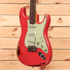 Fender Custom Shop Michael Landau 1963 Stratocaster Relic - Fiesta Red Over 3 Color Sunburst