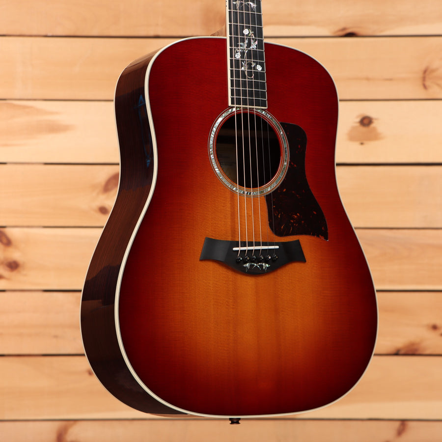 Taylor Legacy 810e Special Edition dreadnought acoustic-electric guitar Heritage Burst with floral fretboard inlays and torto