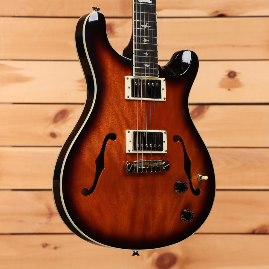 PRS SE Hollowbody semi-hollow electric guitar Tobacco Sunburst with dual humbuckers and f-holes