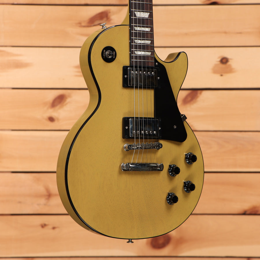 Gibson Les Paul Standard 50s electric guitar TV Yellow with dual humbuckers and black pickguard