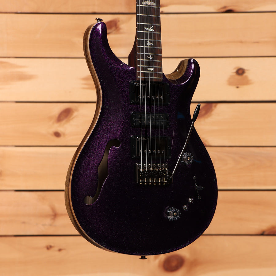PRS Special Semi-Hollow electric guitar Purple Sparkle finish with dual humbuckers and f-hole