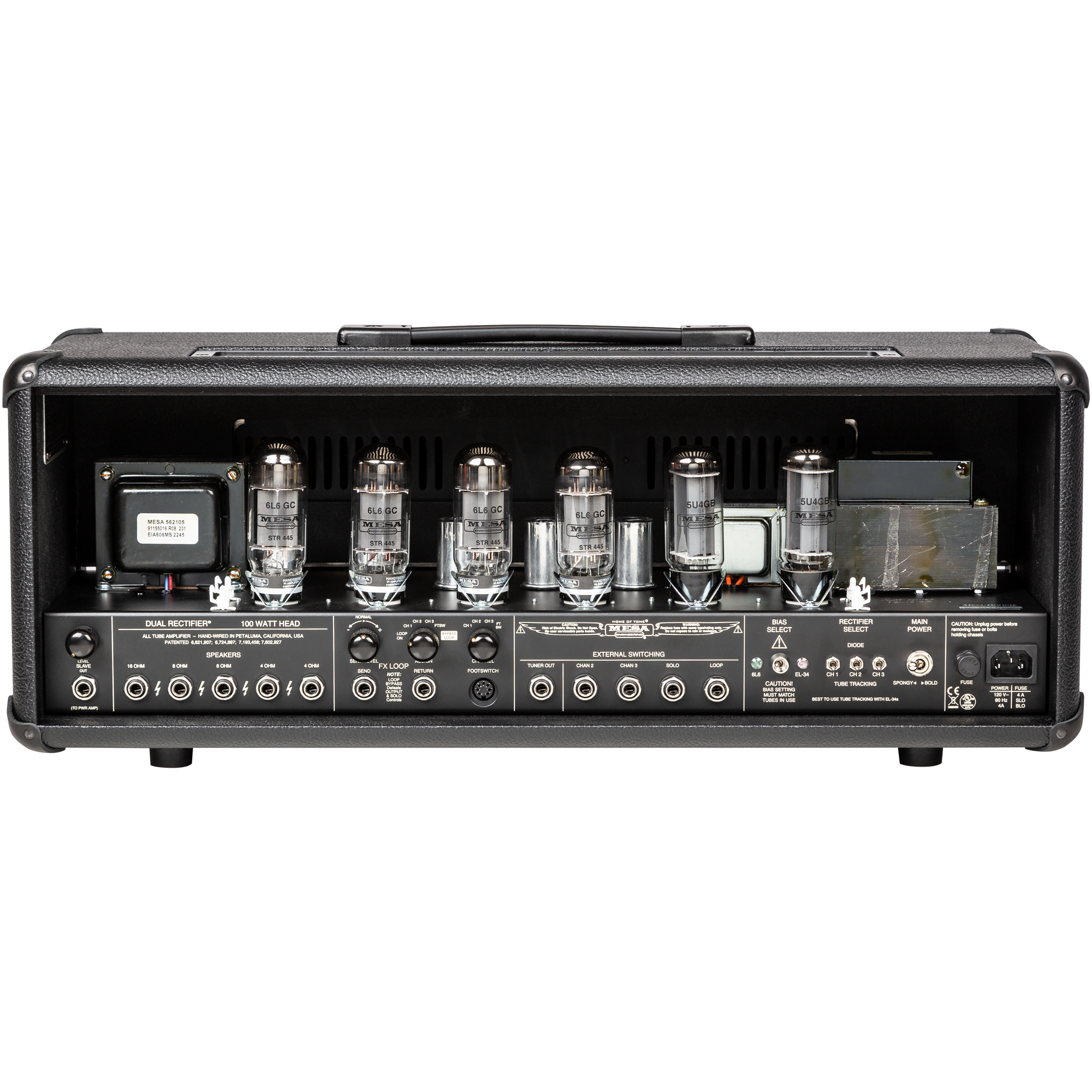 Mesa Boogie Dual Rectifier 100W tube amplifier head black with six EL84 power tubes