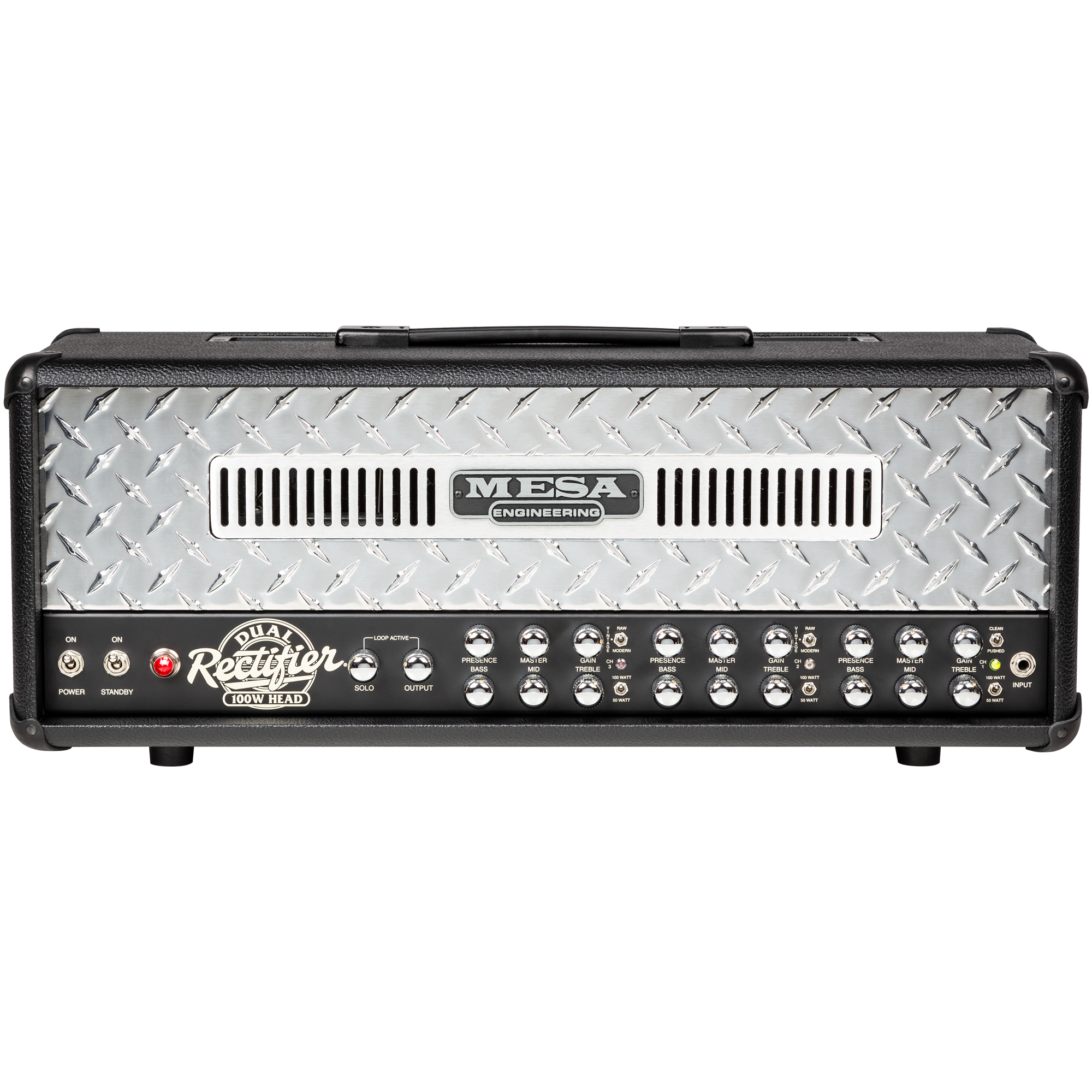 Mesa Boogie Dual Rectifier 100W guitar amplifier head black bronco with dual channels