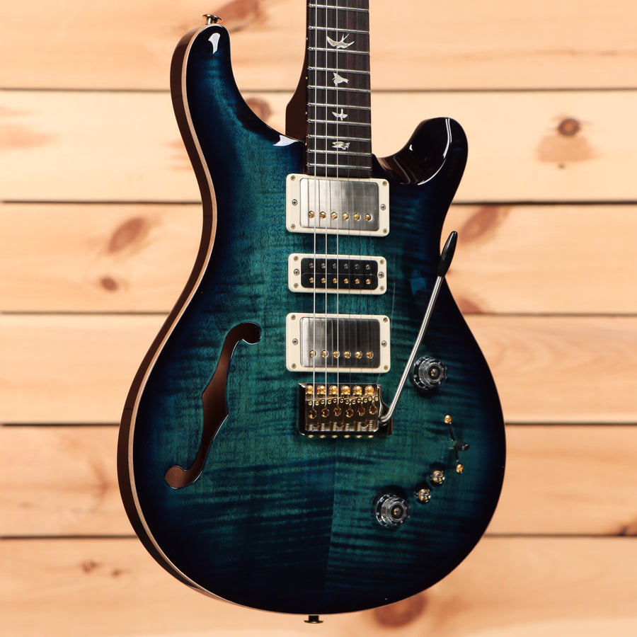 Paul Reed Smith Special Semi-Hollow 10 Top electric guitar Cobalt Blue with humbucker pickups and gold hardware
