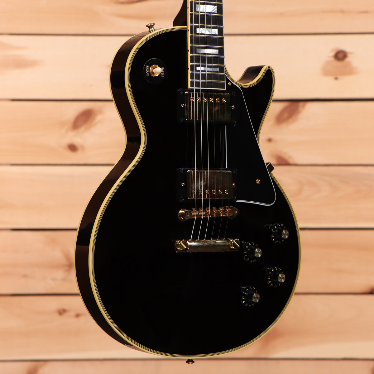 ギター Gibson Custom 1968 Les Paul Custom Ebony Platinum Gibson Custom 1968 Les Paul Custom Reissue Electric