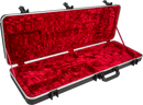 EVH Stripe Series black guitar case with red crushed velvet interior