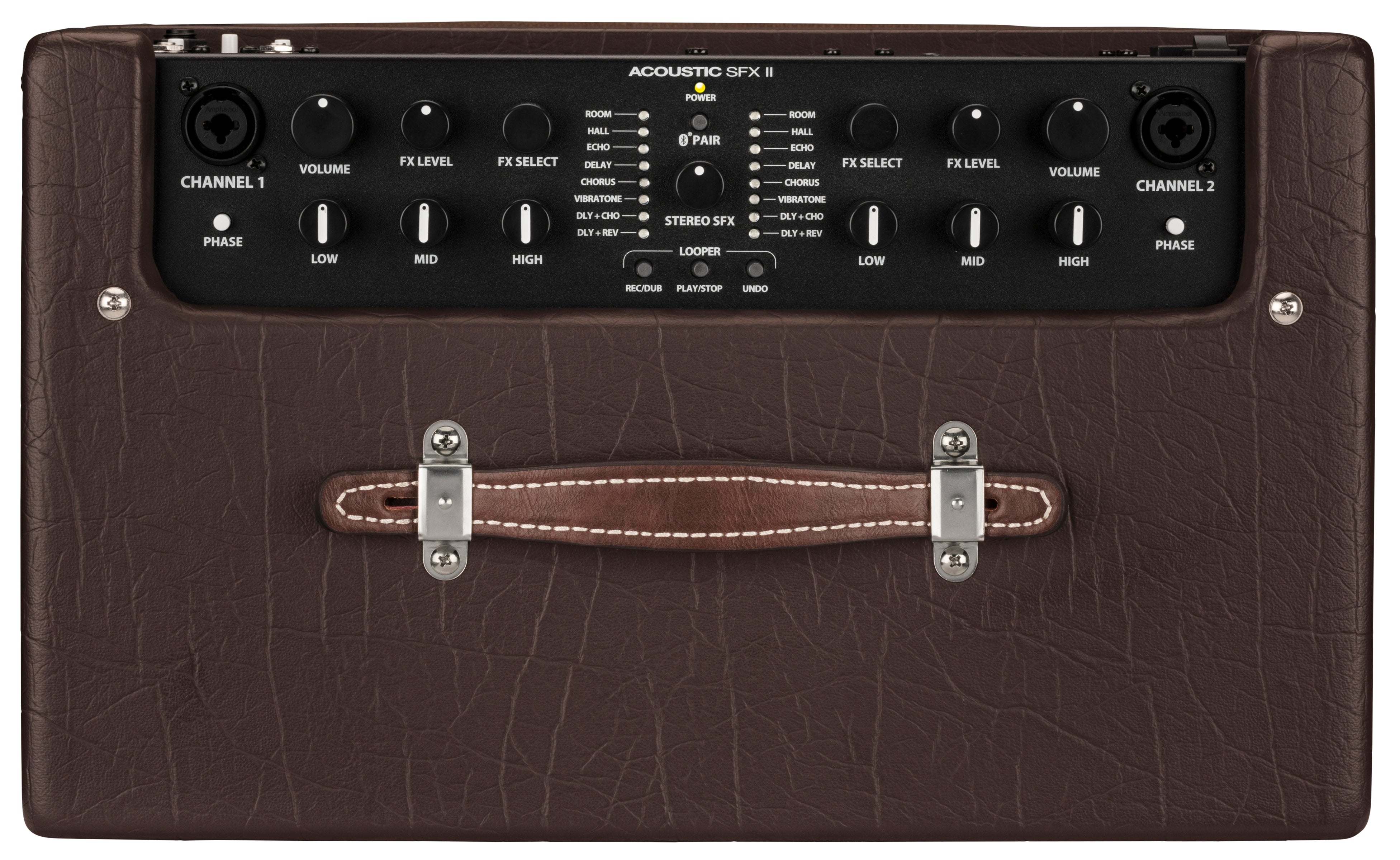 Fender Acoustic SFX II combo amplifier brown leather covering dual channels