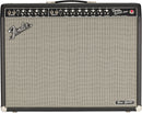 Fender Tone Master Twin Reverb combo amplifier black tolex with dual channels and vintage fender style speaker grille