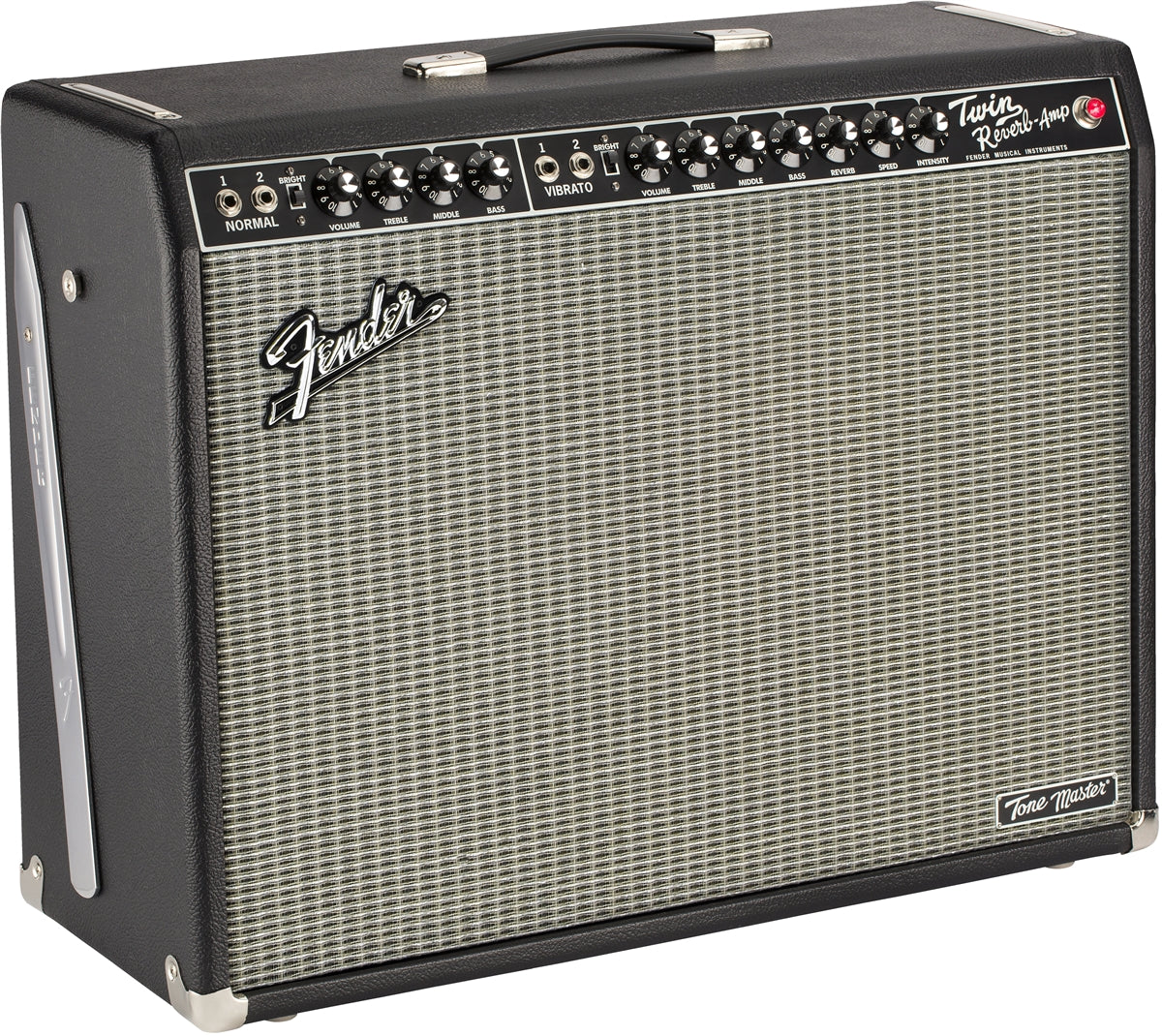 Fender Tone Master Twin Reverb combo amplifier black with dual channels and reverb effects
