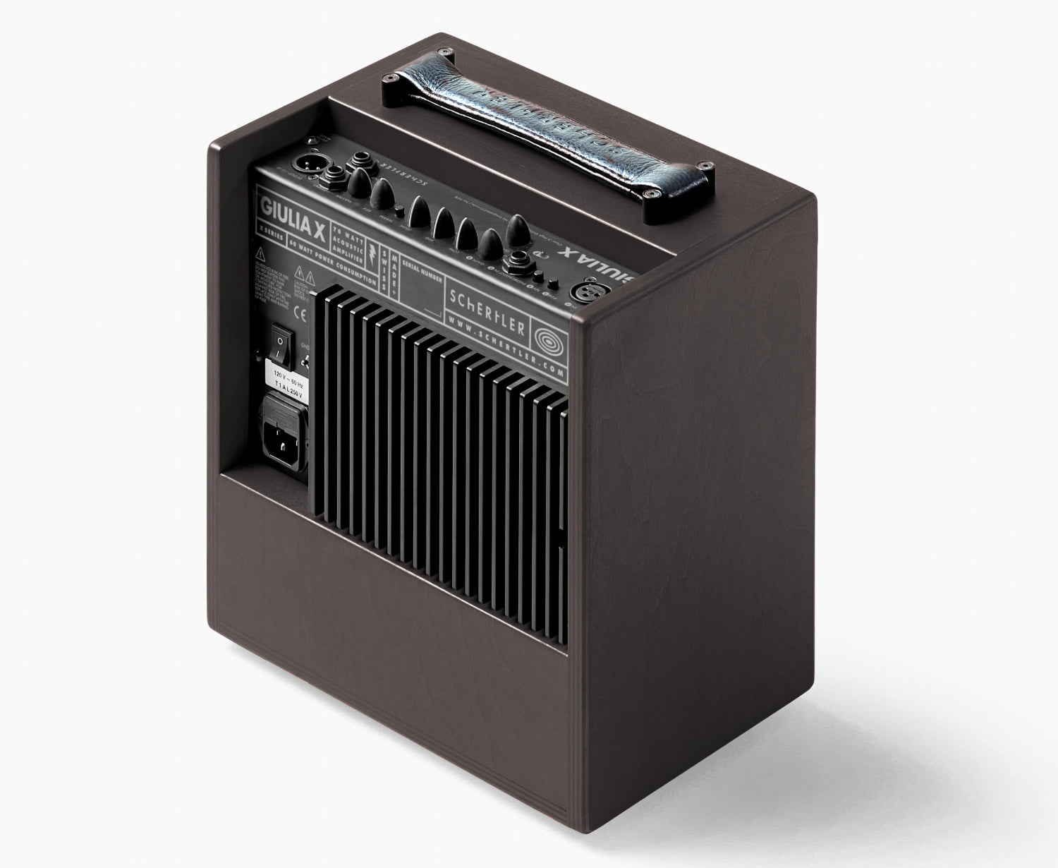 Schertler Giulia X combo amplifier dark wood with vertical speaker grille