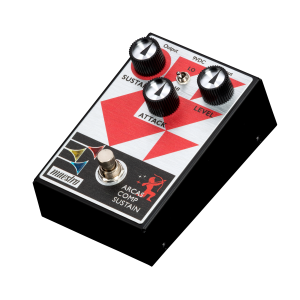 Maestro Arcas Compressor Sustainer red guitar effects pedal with three knobs and footswitch