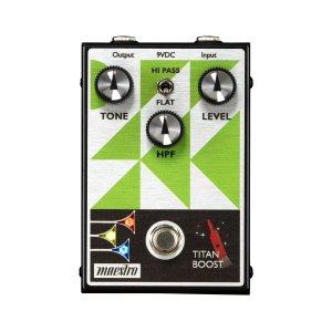 Maestro Titan Boost guitar effects pedal with dual footswitches and tone control knobs