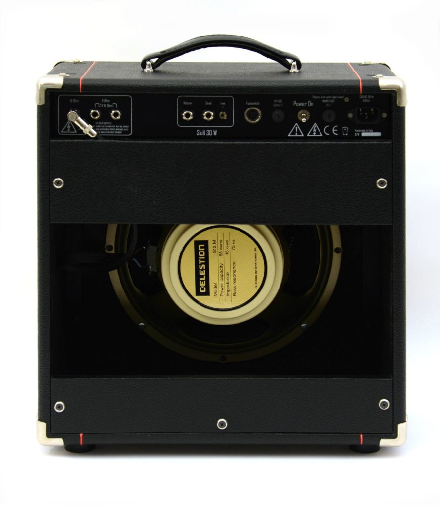 Mezzabarba Skill 30W combo amplifier with Celestion speaker and black tolex finish