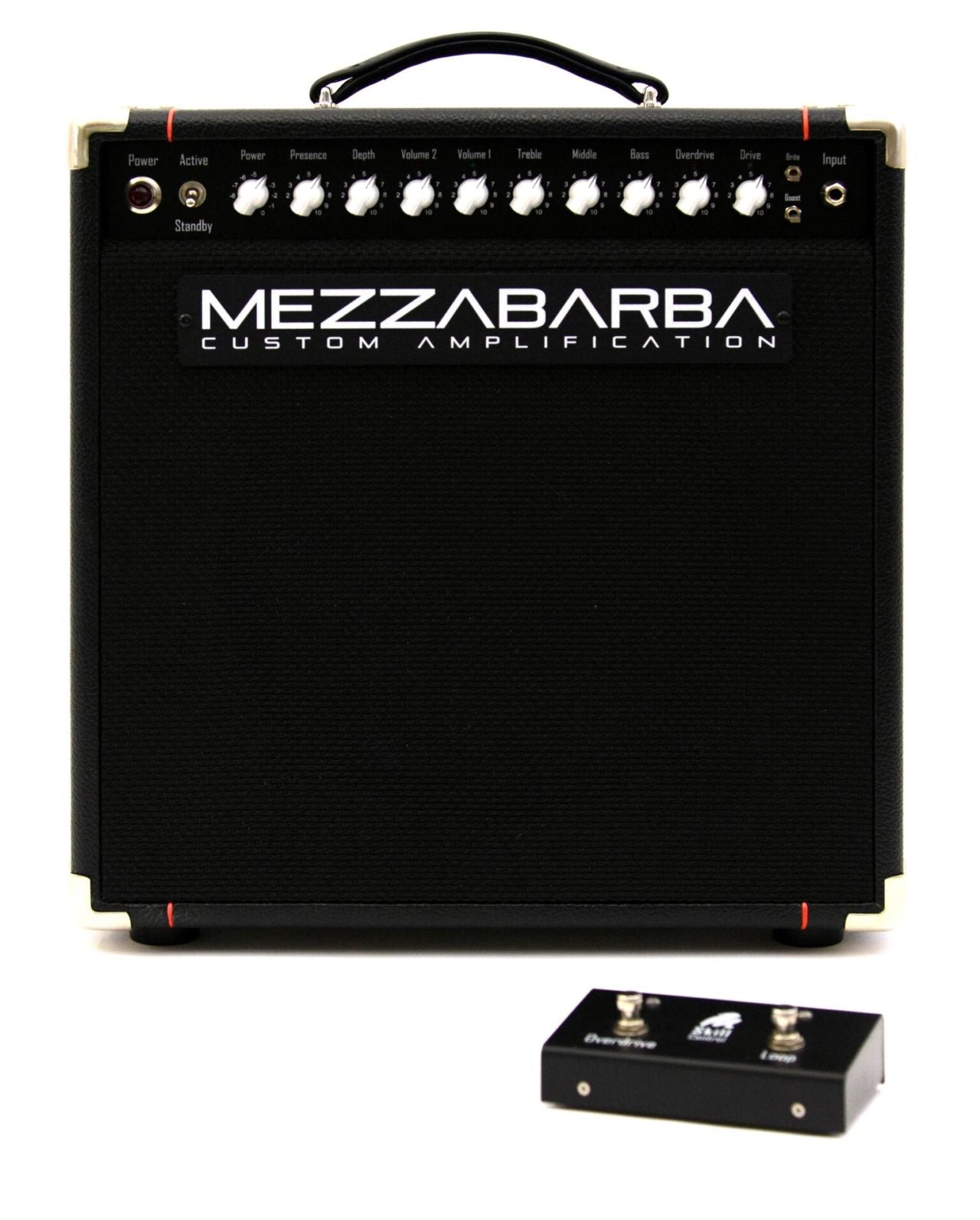 Mezzabarba Skill 30-Watt combo amplifier black with dual channels and EQ controls