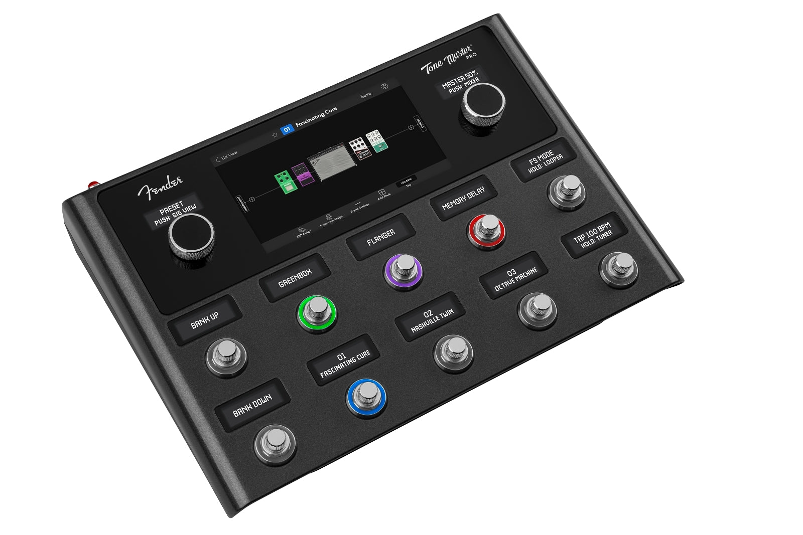 Fender Tone Master Pro multi-effects processor with footswitches and expression pedal control