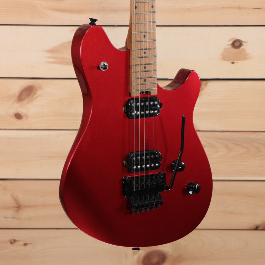EVH Wolfgang WG Standard Stryker Red electric guitar with dual humbucker pickups and Floyd Rose tremolo