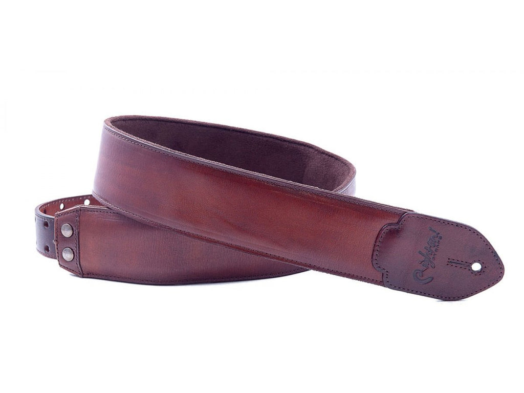 Right-On Leather-craft Strap Vintage (Brown)-1-Righteous Guitars