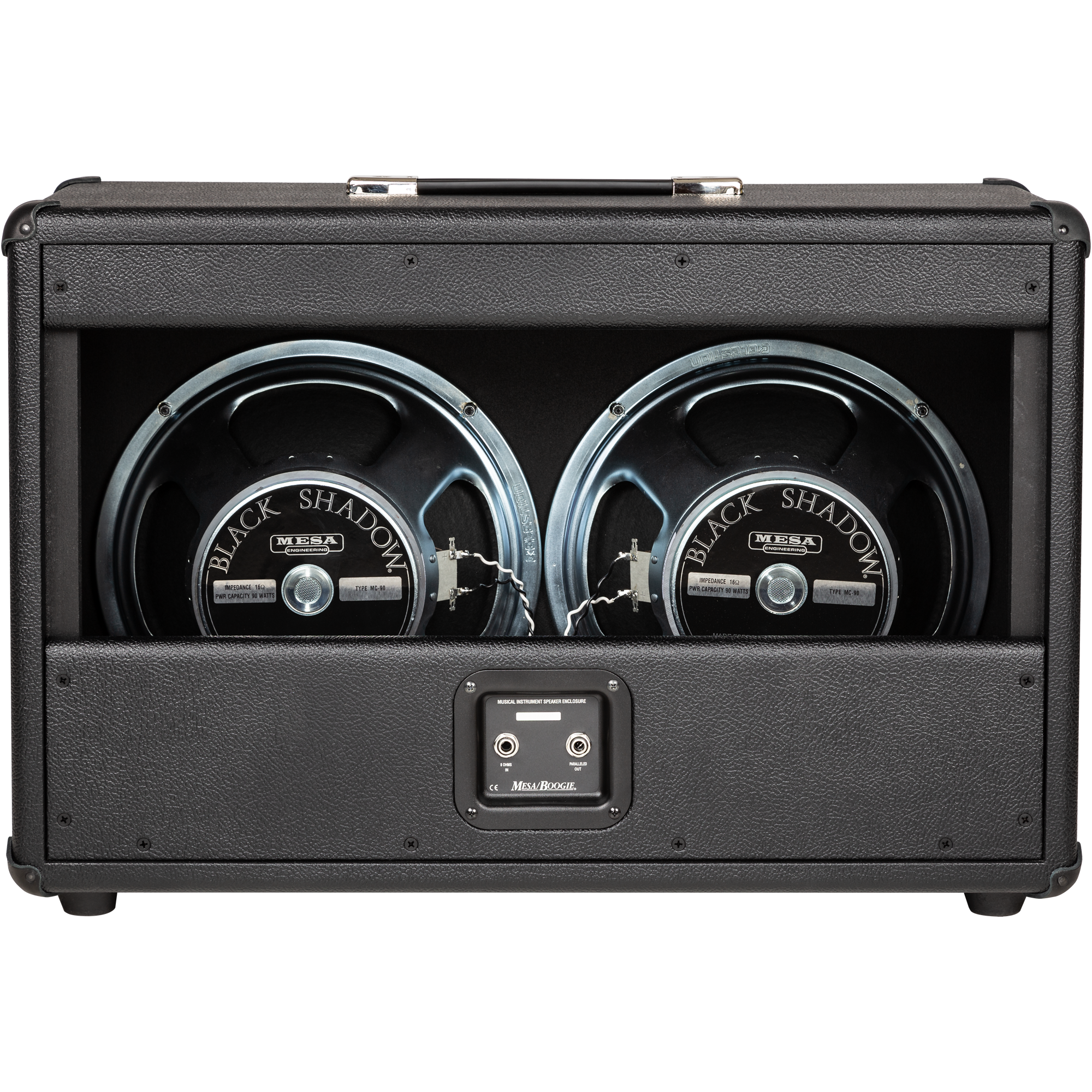Mesa Boogie 2x12 Boogie open-back cabinet black with dual Black Shadow speakers