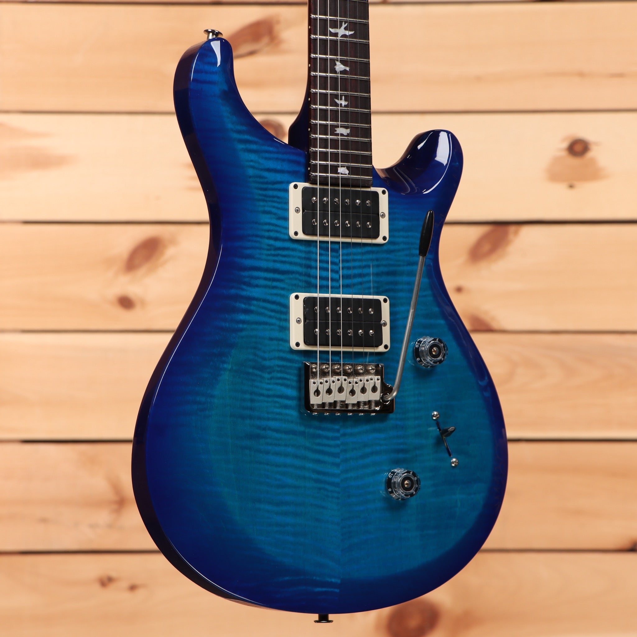 Paul Reed Smith 10th Anniversary S2 Custom 24 Lake Blue electric guitar with flamed maple top and dual humbucker pickups