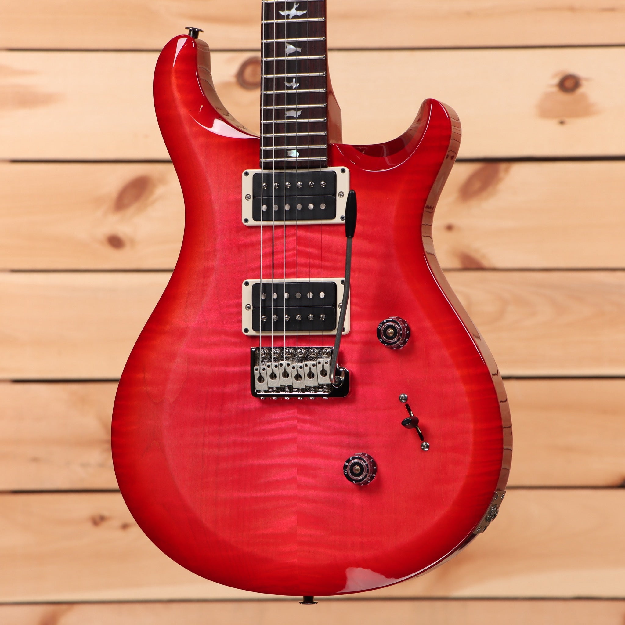 Paul Reed Smith S2 Custom 24 10th Anniversary electric guitar Bonni Pink Cherry Burst with dual humbucker pickups