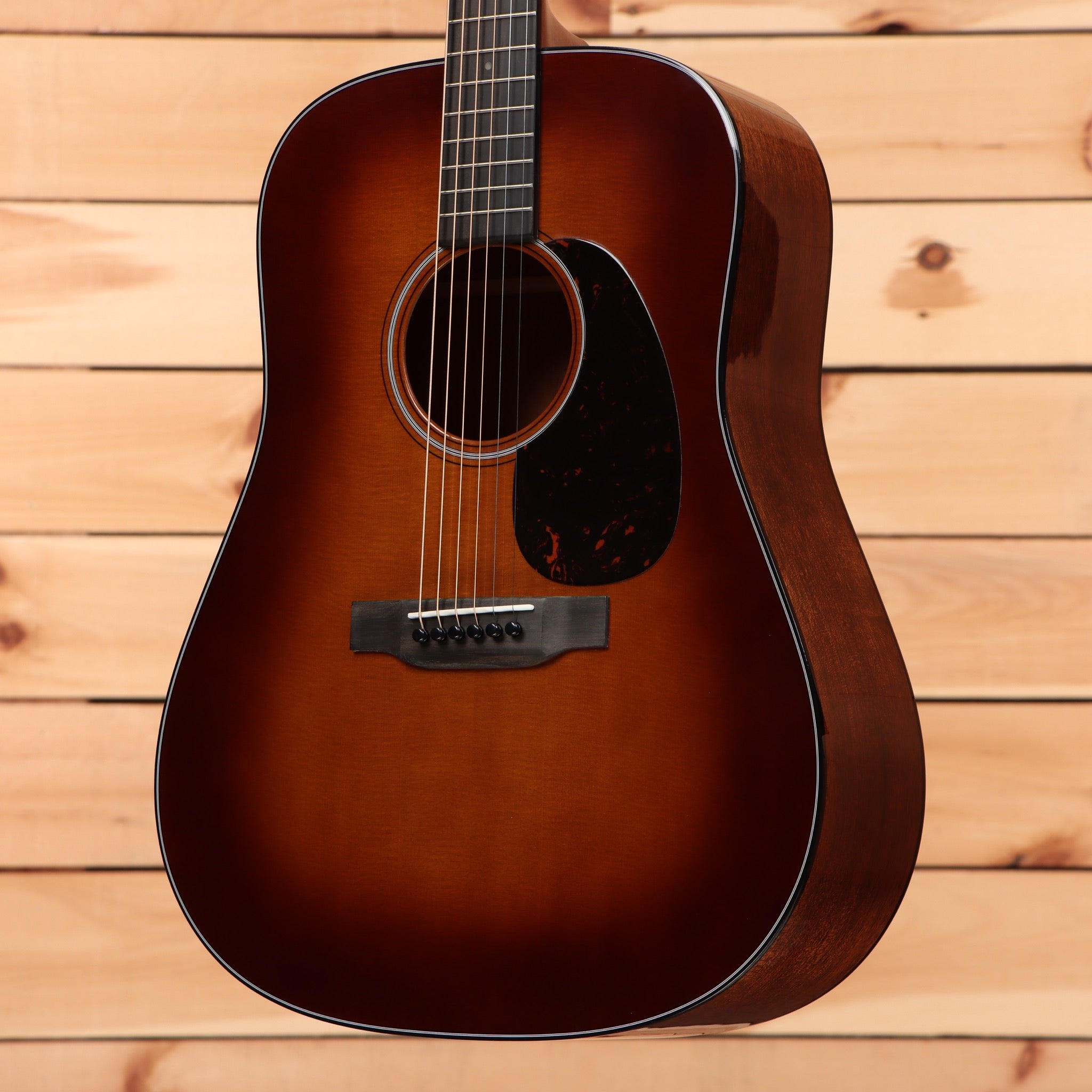 Martin D-18 Ambertone dreadnought acoustic guitar with black pickguard