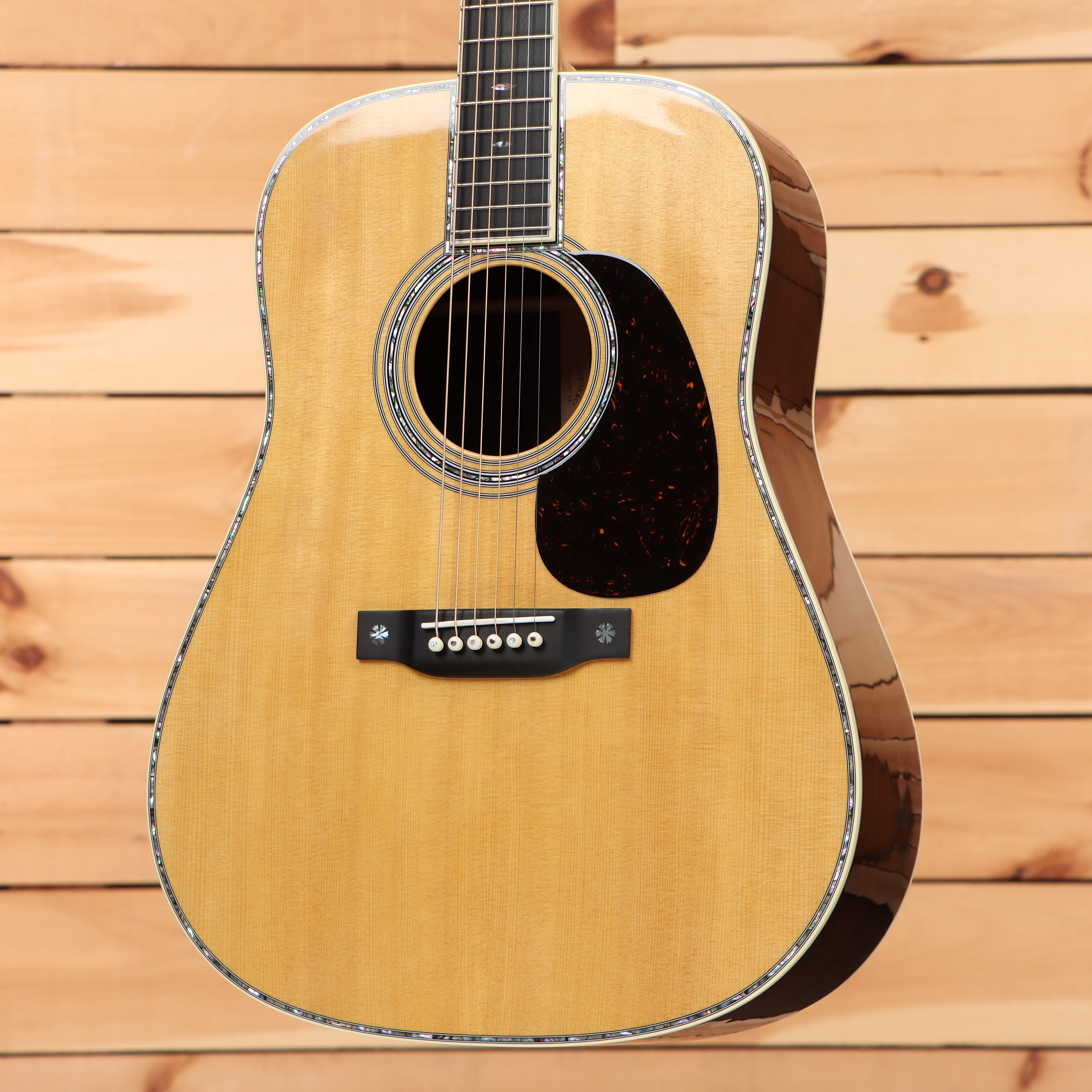Martin D-42 dreadnought acoustic guitar natural finish with tortoiseshell pickguard