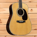 Martin D-42 dreadnought acoustic guitar natural finish with abalone binding and rosewood back sides