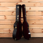 Martin OM42 acoustic guitar natural finish with gold hardware and burgundy velvet case