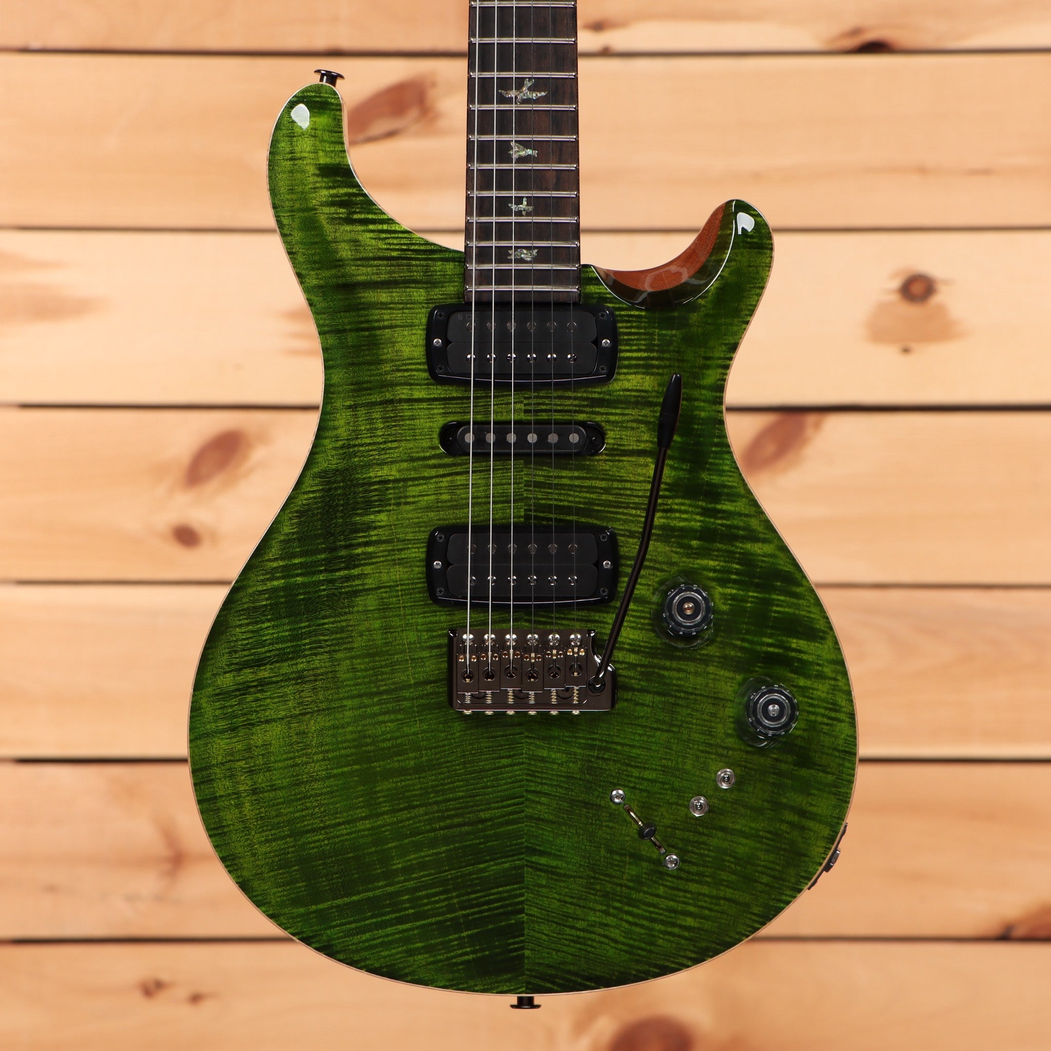 Paul Reed Smith Modern Eagle V Wood Library electric guitar Jade flamed maple top with humbucker pickups