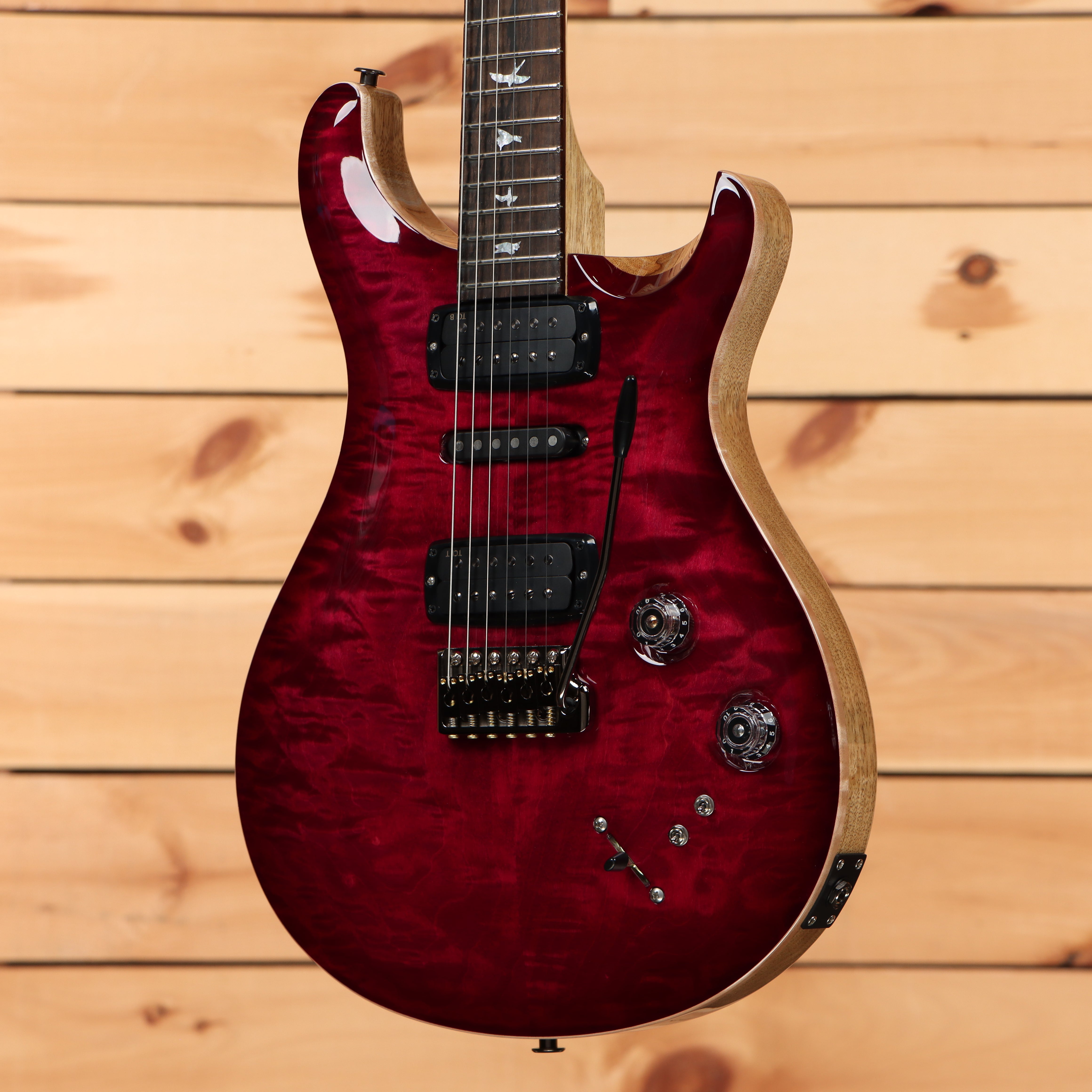 Paul Reed Smith Modern Eagle V Wood Library electric guitar Angry Larry quilt maple top with humbucker pickups