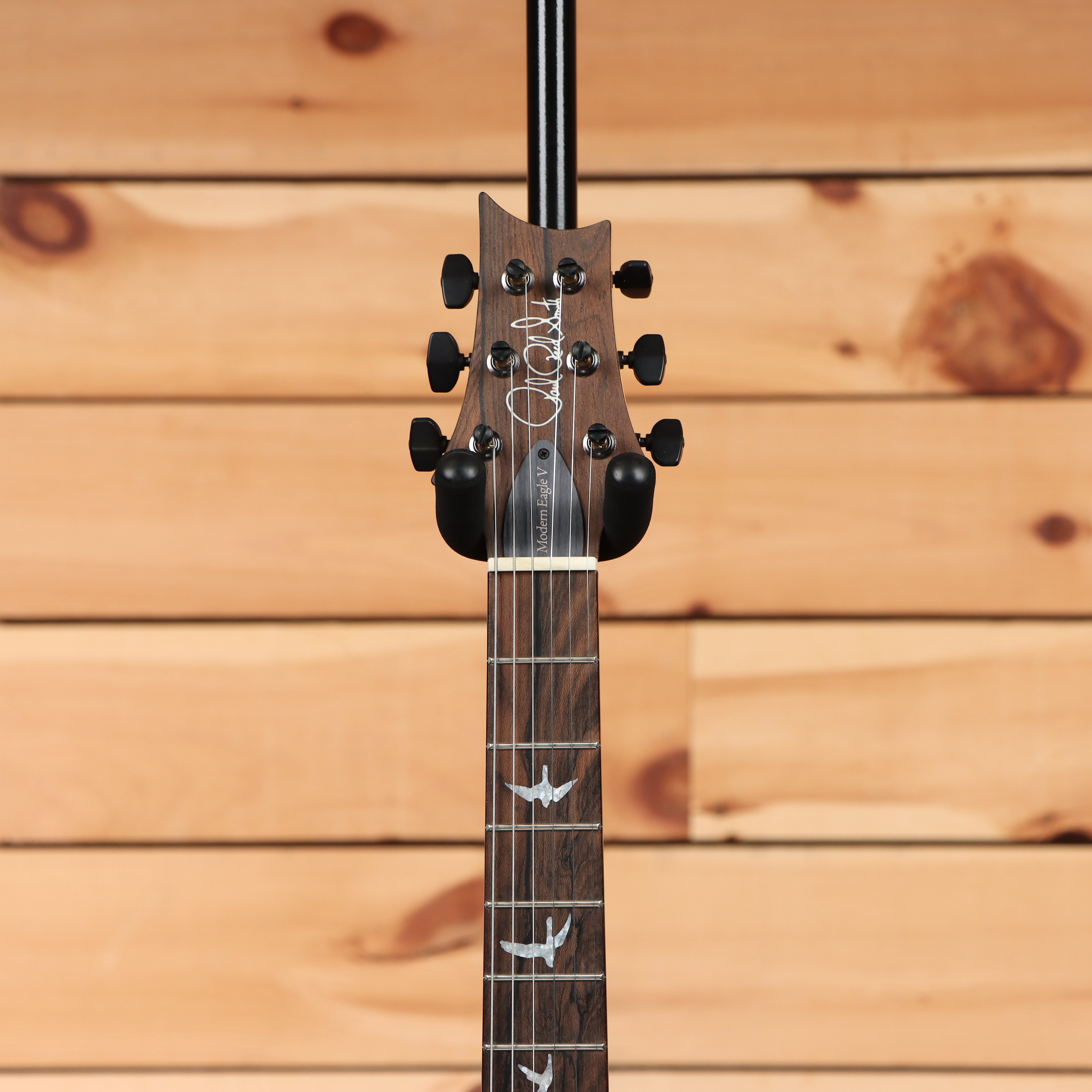 Paul Reed Smith Modern Eagle V Wood Library electric guitar Angry Larry Quilt with bird inlays fretboard