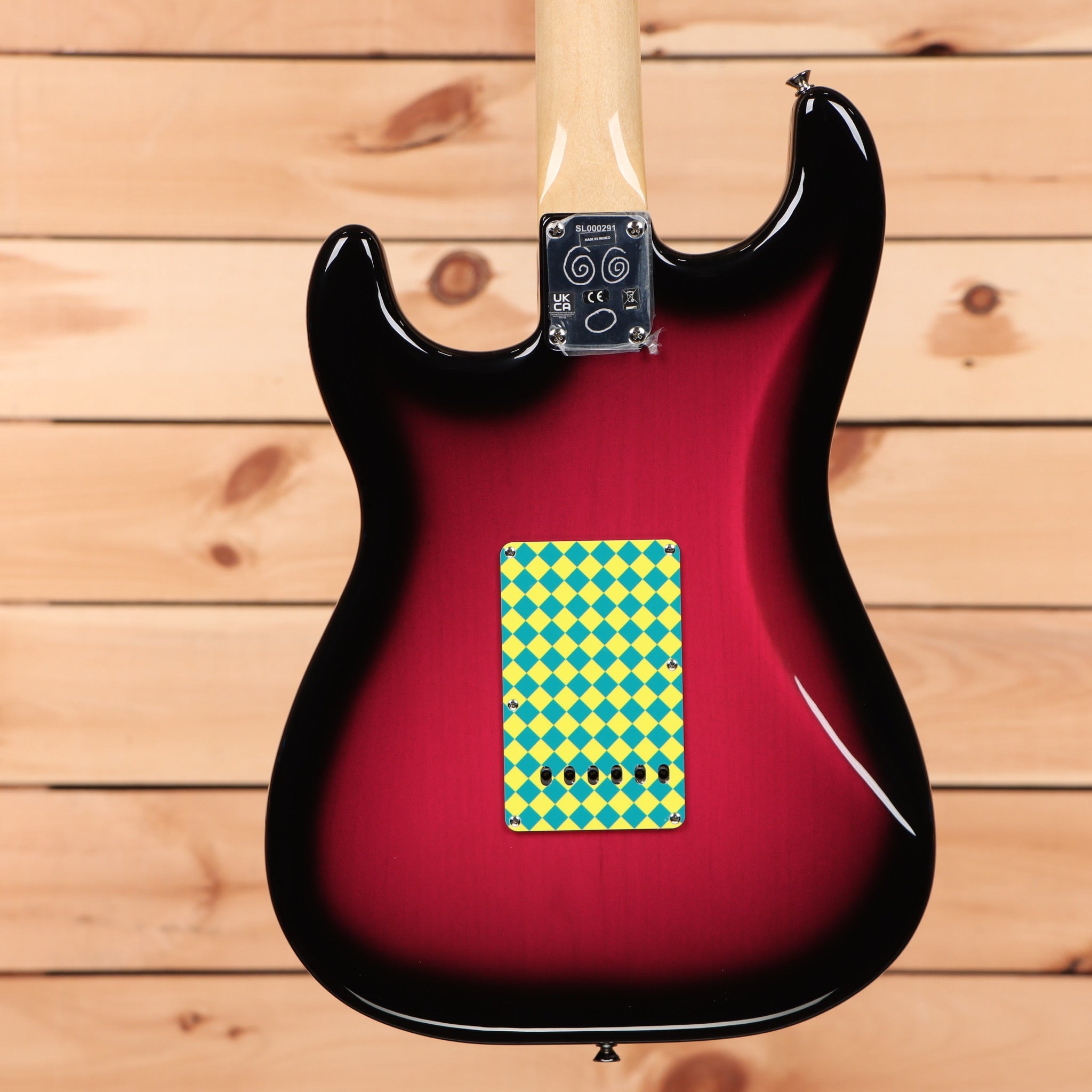 Fender Steve Lacy People Pleaser Stratocaster electric guitar Chaos Burst with maple neck and single-coil pickups