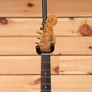 Fender Custom Shop Artisan Maple Burl Stratocaster electric guitar aged natural with maple burl headstock