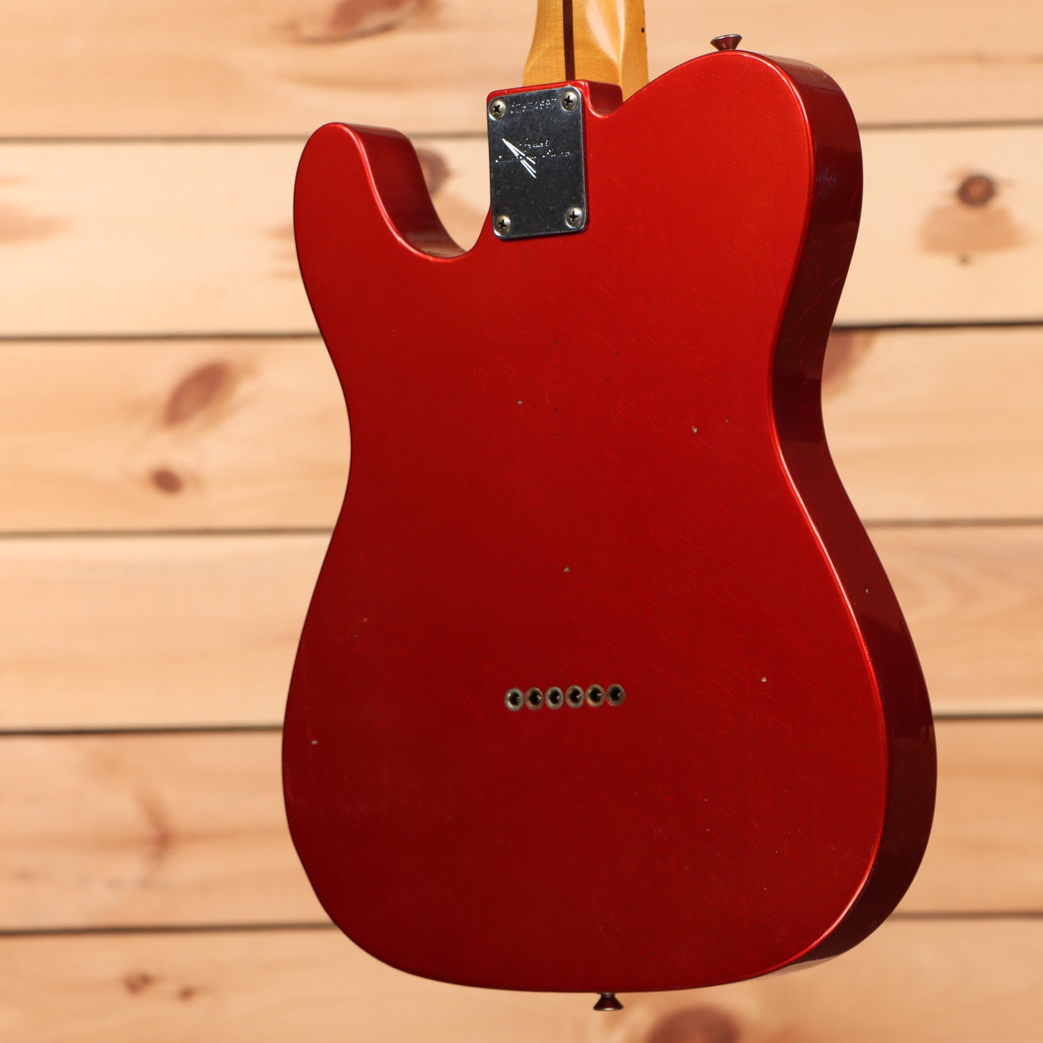 Fender Custom Shop 1957 Telecaster Journeyman Relic electric guitar Candy Tangerine with single-coil pickups