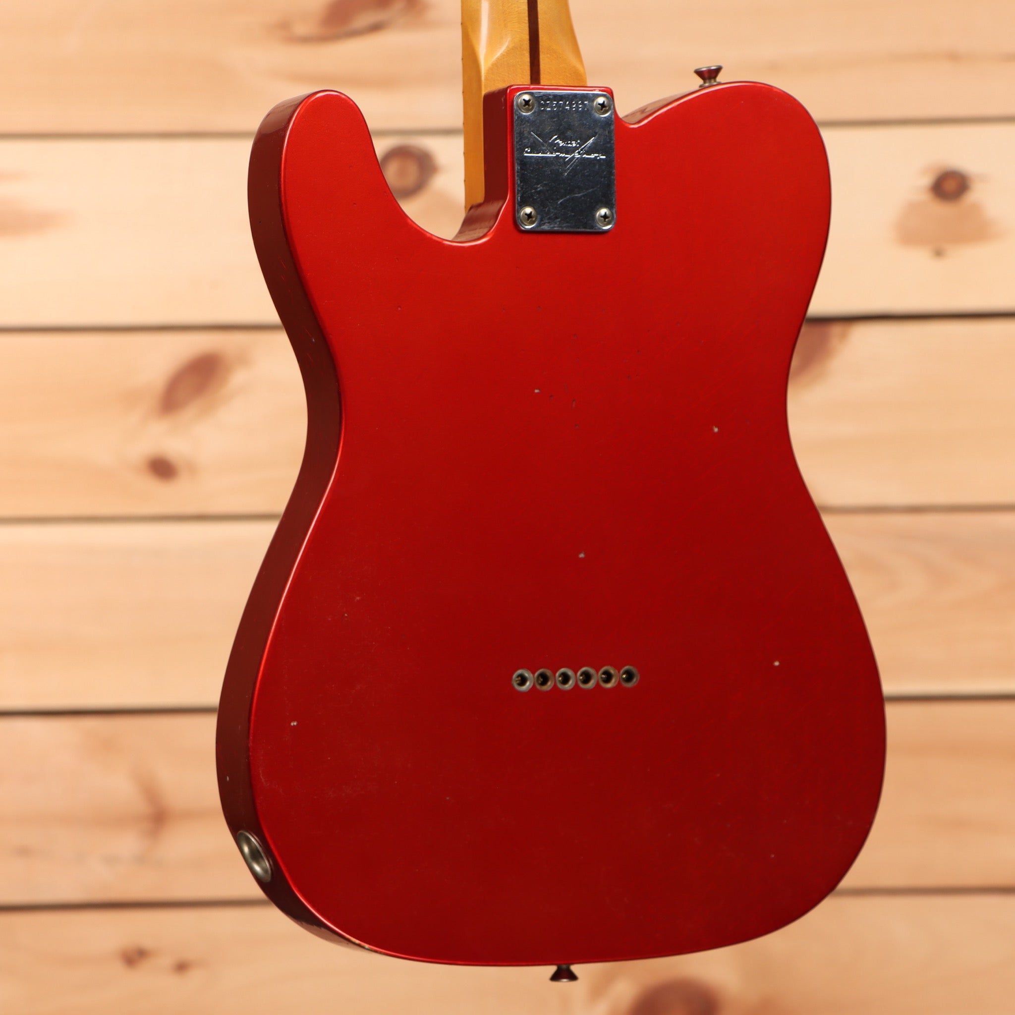 Fender Custom Shop 1957 Telecaster Journeyman Relic electric guitar Candy Tangerine with single-coil pickups