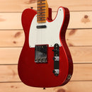 Fender Custom Shop 1957 Telecaster Journeyman Relic electric guitar Candy Tangerine with maple neck and single-coil pickup