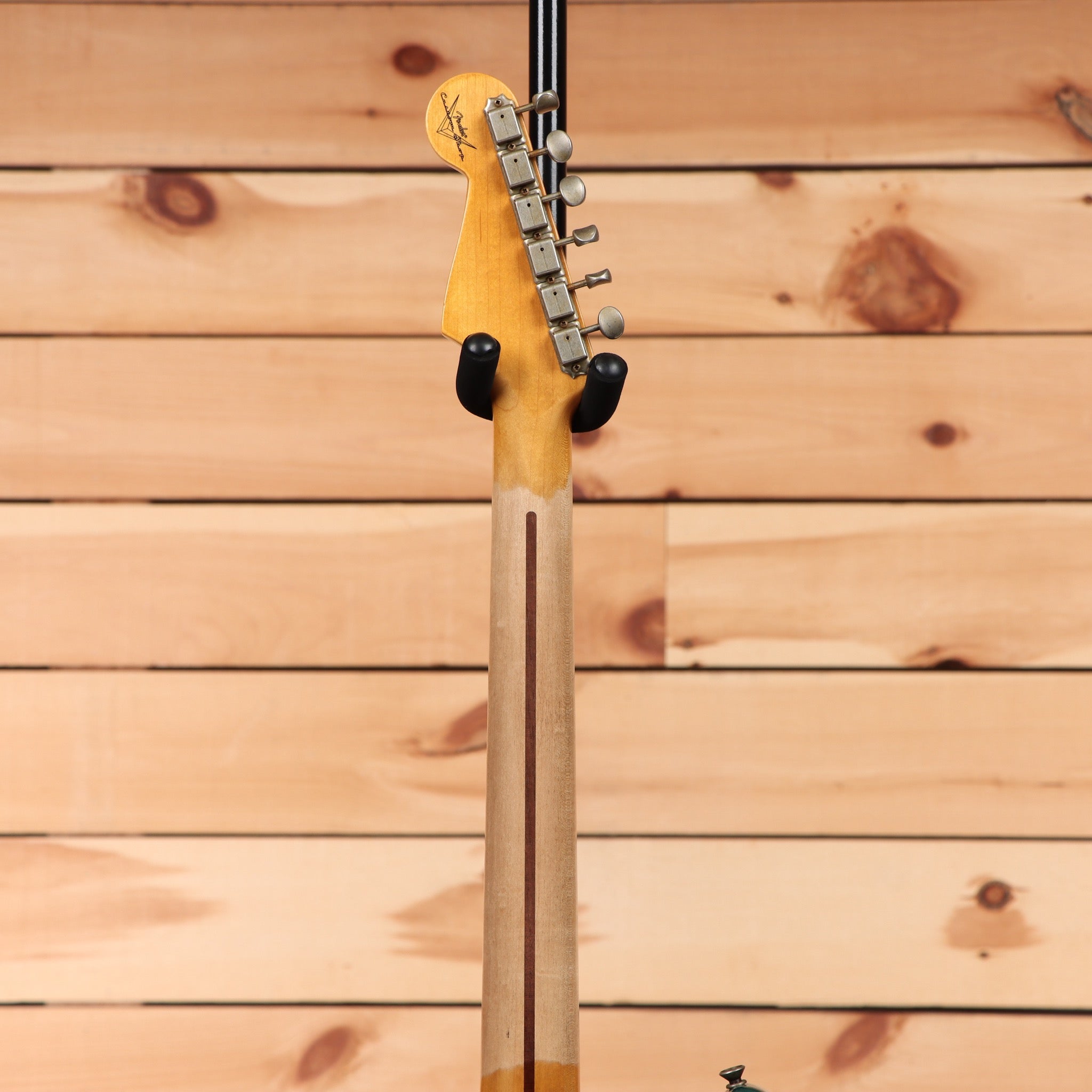 Fender Custom Shop 1956 Stratocaster Journeyman Relic electric guitar aged Sherwood Green Metallic with maple neck