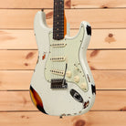 Fender Custom Shop 1960 Stratocaster heavy relic electric guitar Olympic White with aged single-coil pickups