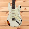 Fender Custom Shop 1960 Stratocaster Heavy Relic - Aged Olympic White over 3-Color Sunburst