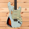 Fender Custom Shop 1960 Stratocaster Heavy Relic - Aged Sonic Blue over 3 Color Sunburst