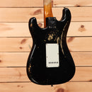 Fender Custom Shop 1960 Stratocaster heavy relic electric guitar aged black with white pickguard